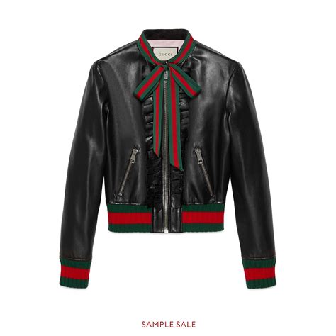 gucci jacket white women|Gucci leather jacket price.